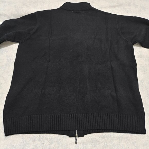 Prada Intarsia Knit Logo Zip Up Cardigan - Picture 2 of 6